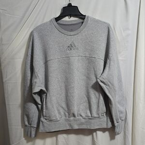 Adidas Men's XL Heather Gray Crewneck Sweatshirt w/ Kangaroo Pocket